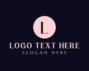 Circle - Cursive Pink Lettermark logo design