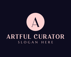 Cursive Pink Lettermark logo design