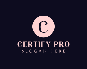 Cursive Pink Lettermark logo design