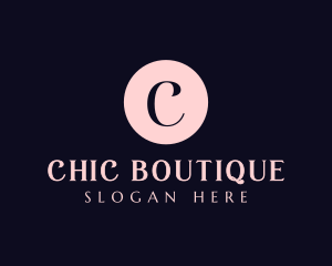 Chic - Cursive Pink Lettermark logo design