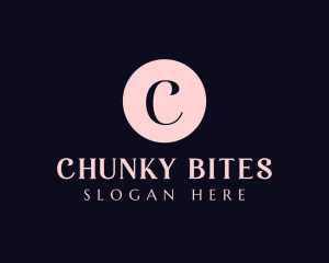 Cursive Pink Lettermark logo design