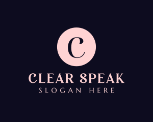 Cursive Pink Lettermark logo design