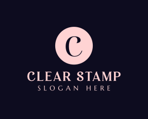 Cursive Pink Lettermark logo design