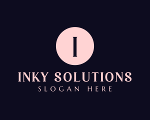 Cursive Pink Lettermark logo design