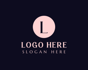 Cursive Pink Lettermark logo design