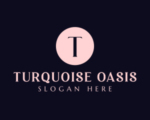 Cursive Pink Lettermark logo design