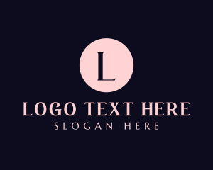 Lettermark - Cursive Pink Lettermark logo design