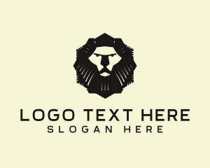 Gold Lion - Lion Mane Zoo logo design