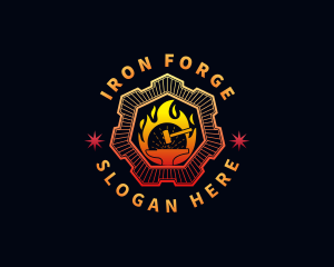 Forge - Anvil Blacksmith Forge logo design