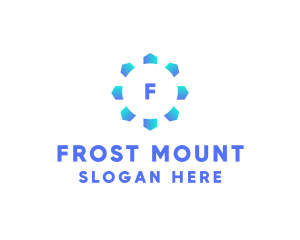 Snowflake Winter Frost logo design