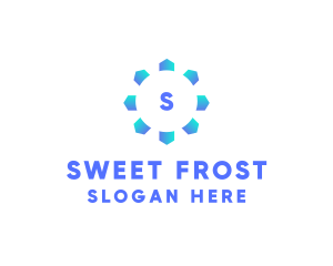 Snowflake Winter Frost logo design