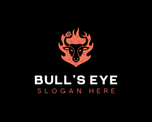 Bull Cow Fire Barbecue logo design