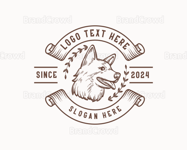 Vintage Canine Dog Logo