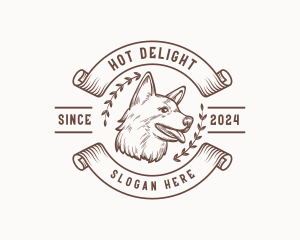 Vintage Canine Dog logo design