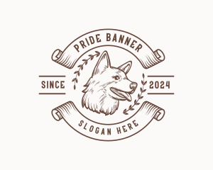 Vintage Canine Dog logo design