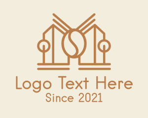 Coffee Bean - Coffee House Line Art logo design