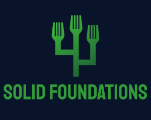 Green Fork Cactus Logo