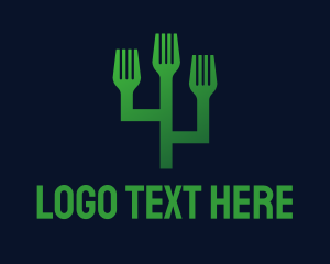 Green Fork Cactus Logo