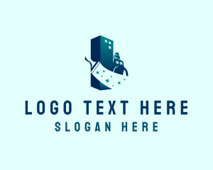 Clean - Clean Building Cleaning logo design