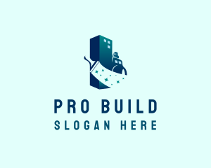 Clean Building Cleaning logo design