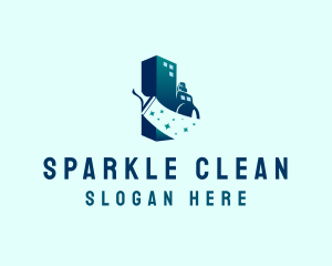 Cleaning - Clean Building Cleaning logo design