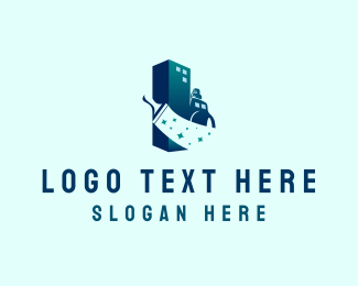 Clean Building Cleaning logo design