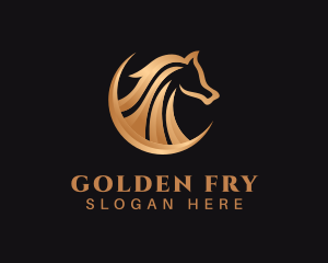 Golden Equine Horse logo design