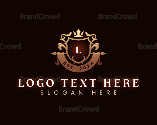 Elegant Crown Crest Logo