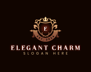 Elegant Crown Crest logo design