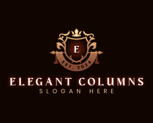 Elegant Crown Crest logo design