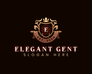 Elegant Crown Crest logo design