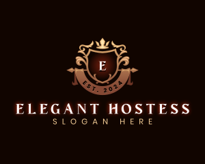 Elegant Crown Crest logo design