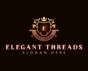 Elegant Crown Crest logo design