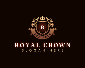 Elegant Crown Crest logo design