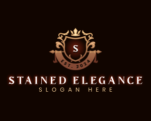 Elegant Crown Crest logo design