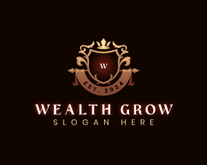 Elegant Crown Crest logo design