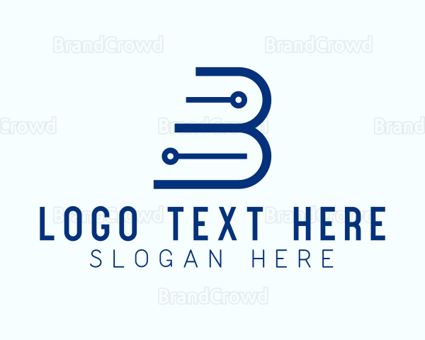Fast Digital Letter B Logo