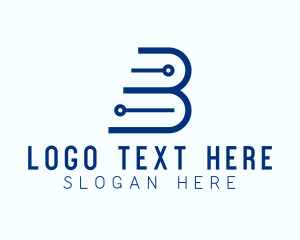 Web Hosting - Fast Digital Letter B logo design