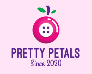 Girly - Fruit Berry Button logo design