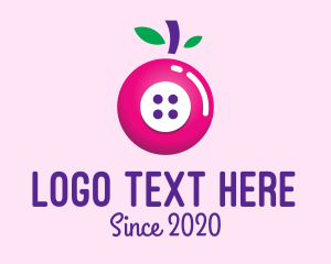 Girly - Fruit Berry Button logo design
