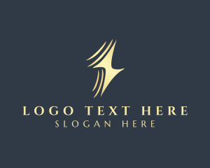 Golden - Gold Energy Lightning logo design