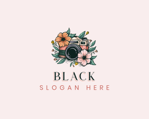 Floral Camera Photography Logo