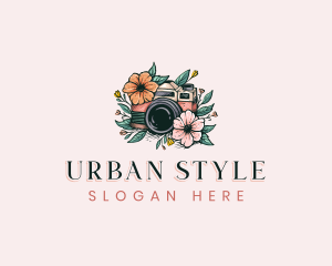 Salon - Floral Camera Photography logo design