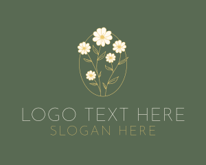 Delicate - Aesthetic Flower Arrangement logo design