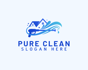 Residential Pressure Wash Cleaning logo design