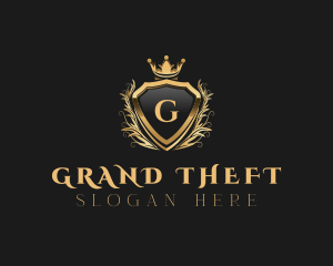 Regal - Gradient Shield Crown logo design