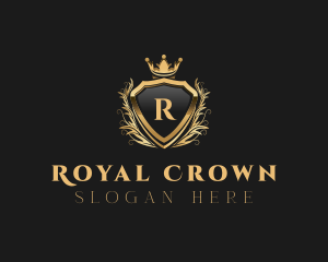 Gradient Shield Crown logo design