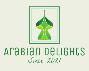 Green Arabian Structure  logo design