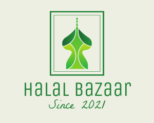 Green Arabian Structure  logo design