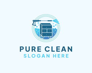 Furniture Pressure Washer Cleaning logo design